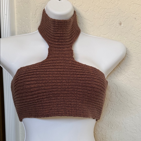 Urban Outfitters Tops - Urban Outfitters Chocolate Ribbed Knit Bandeau